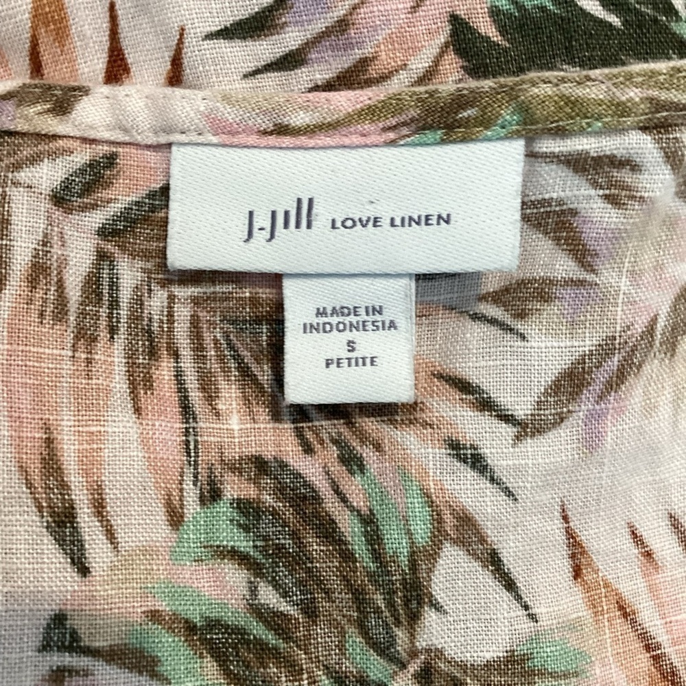 J. Jill Love Linen Printed Tank Dress Petite Small Multicolor - Picture 6 of 7